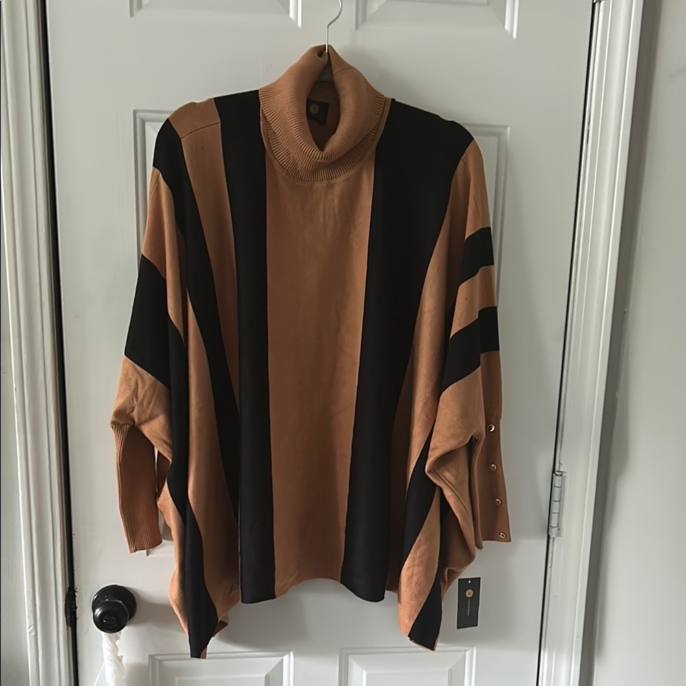 NWT JM Collection Ribbed Camel Turtleneck